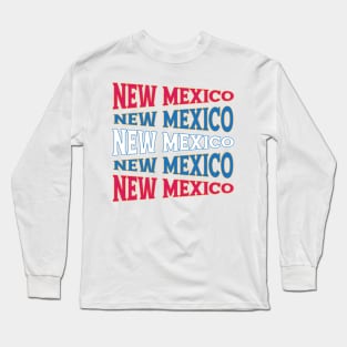 TEXT ART USA NEW MEXICO Long Sleeve T-Shirt